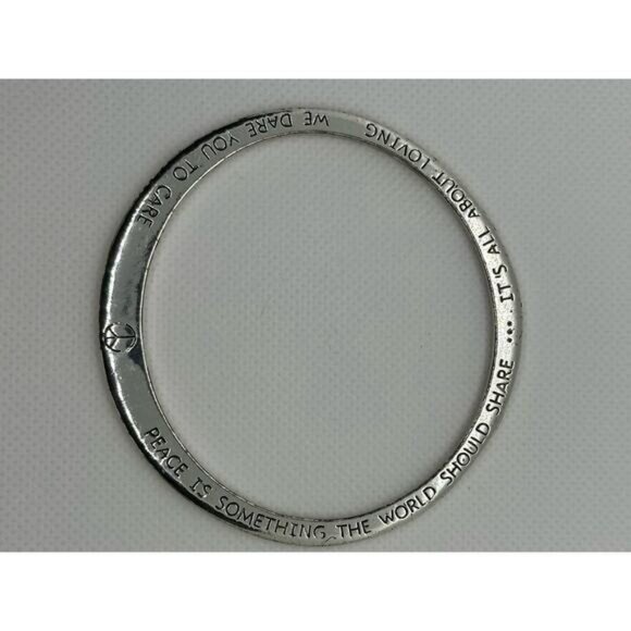 Peace is something the world should share Silver Tone Bracelet - Picture 5 of 8